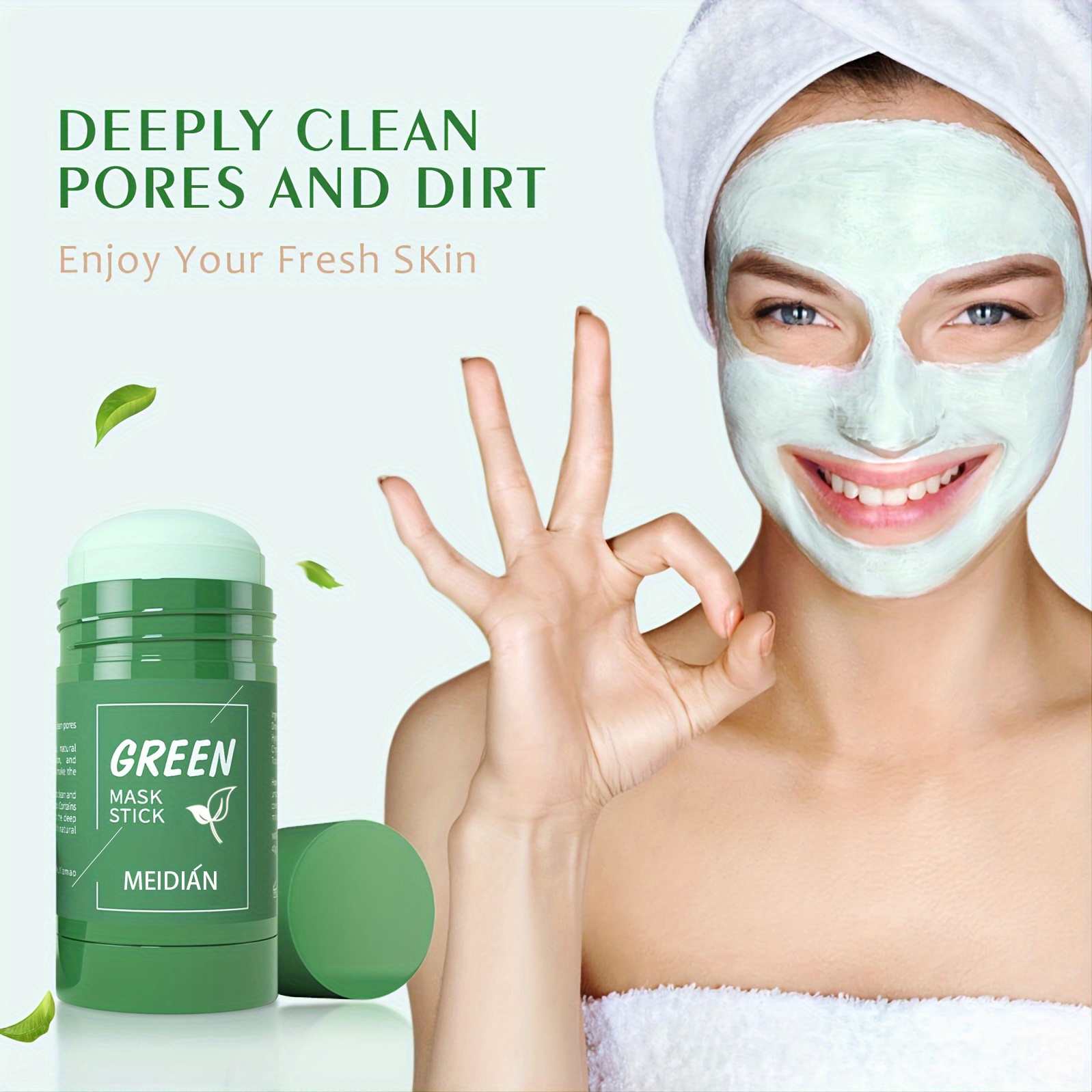 2pcs Green Mask Stick, Green Tea Cleansing Mask Stick Deep Cleansing Oil  Control Blackhead Remover, Green Stick