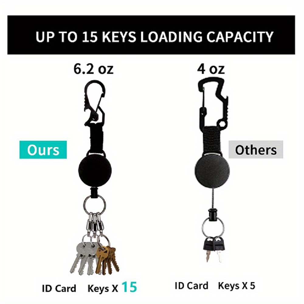 Retractable Keychain Heavy Duty Retractable Key Holder Key Temu