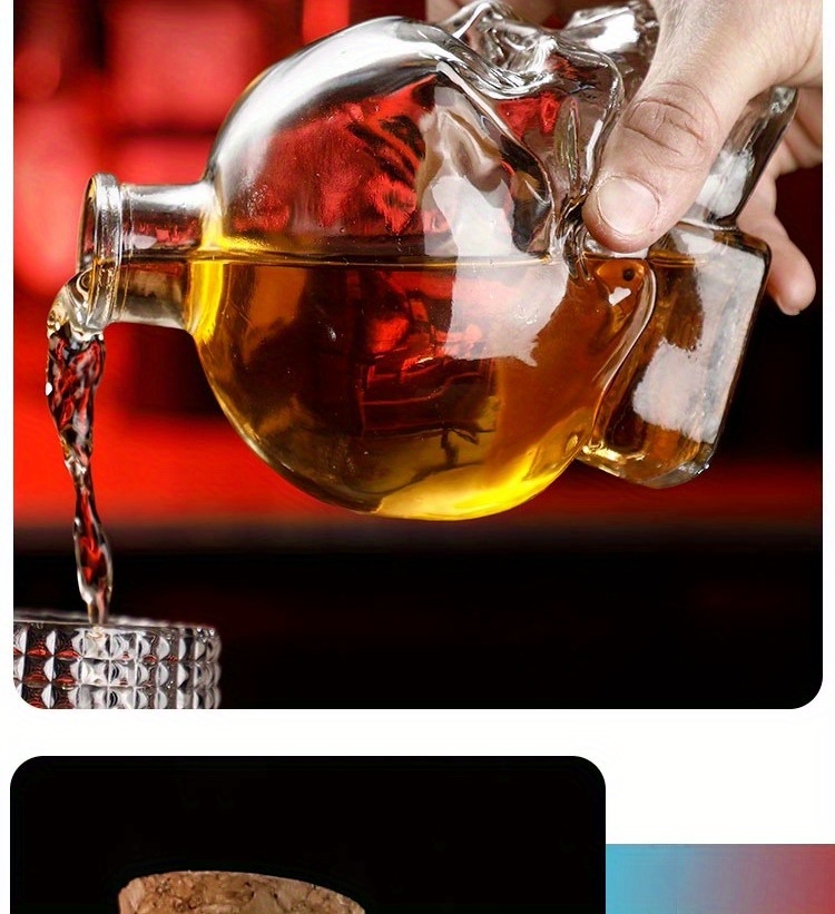 Skull Whisky Decanter Crystal Clear Glass Wine Decanter - Temu