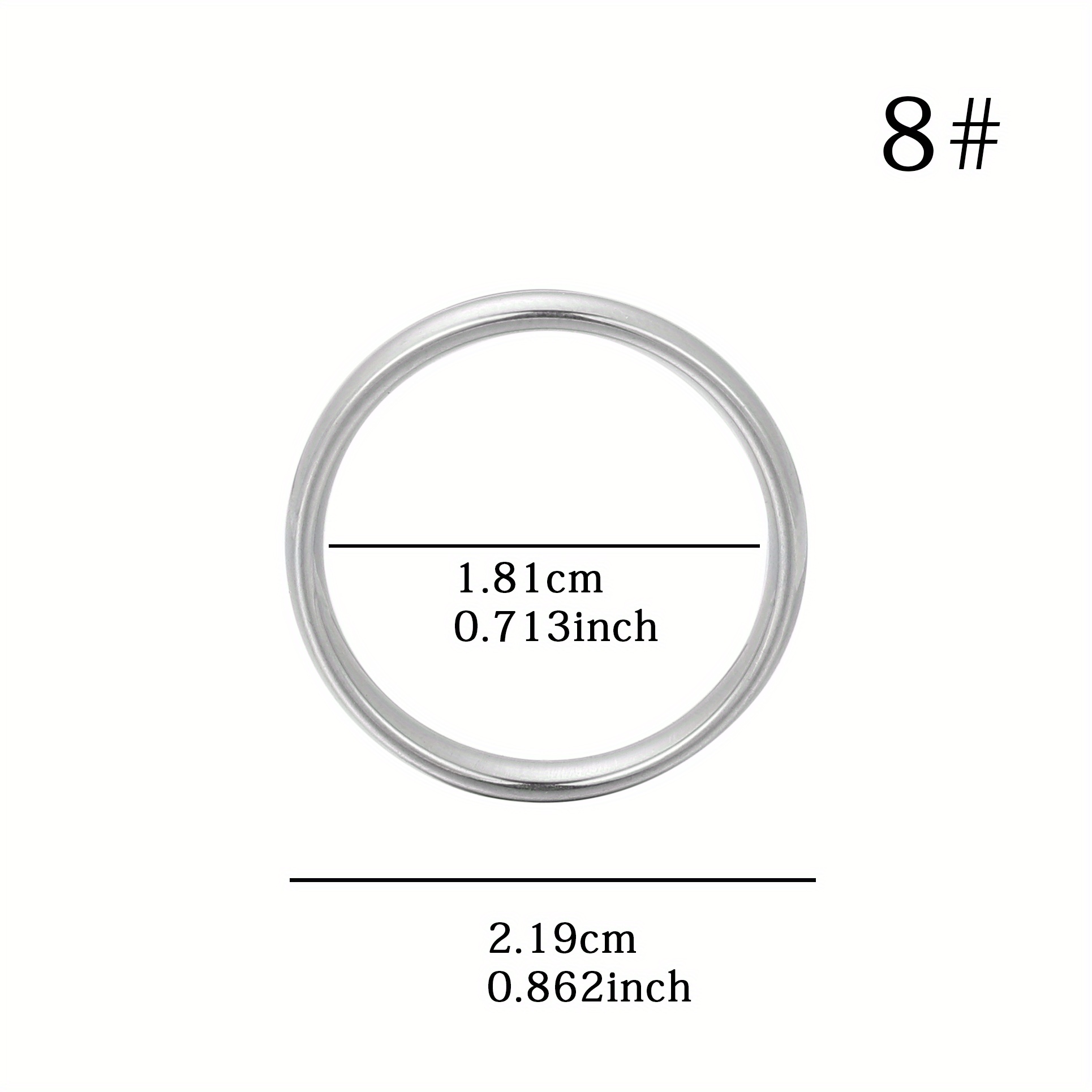 Titanium Steel Ring Non Fading Solid Ring 4 Sizes
