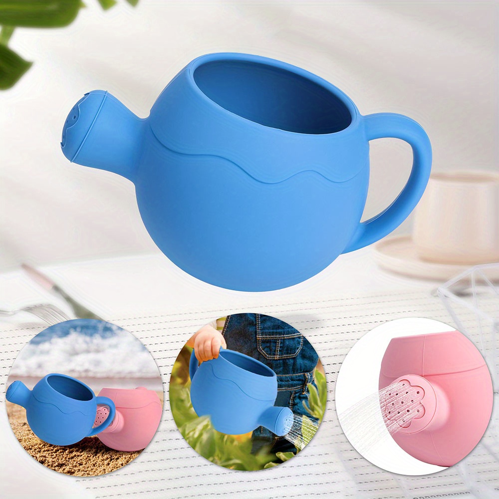 silicone watering can toys bpa free lightweight with handle easy to   for toddler   bathing beach and garden play sprinkler toy to play with beach gardening toys safe and fun water play toys for kids enjoy childrens summer details 2