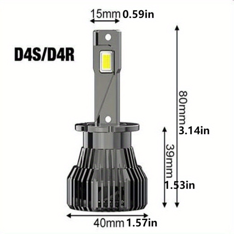 2pcs Universal Auto D1s D2s D3s D4s Led 6000k Car Headlights Bulbs 110w  High Quality Bright Lights Lamps 11000lm Luces Led Coche