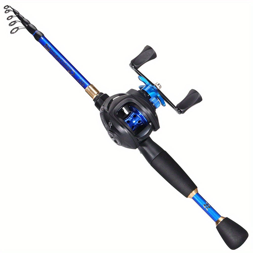 Sougayilang Baitcasting Travel Fishing Rod Reel Combos Baitcasting Fishing  Reel-Telescopic Carbon Fishing Pole with Carrier Case : Buy Online at Best  Price in KSA - Souq is now : Sporting Goods