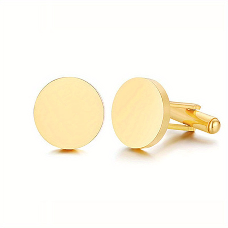 Personalized 1pair Men Custom Any Name Cufflinks For Men Gold