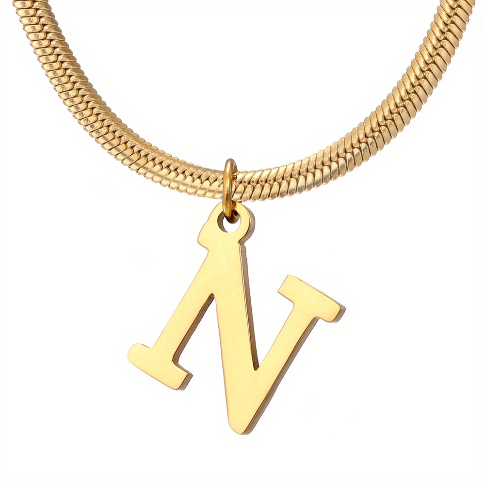 Casual Lv Necklace Chain Letter Logo Louis Vuitton Choker Titanium Steel  Pendant Elegant Men Women Jewelry