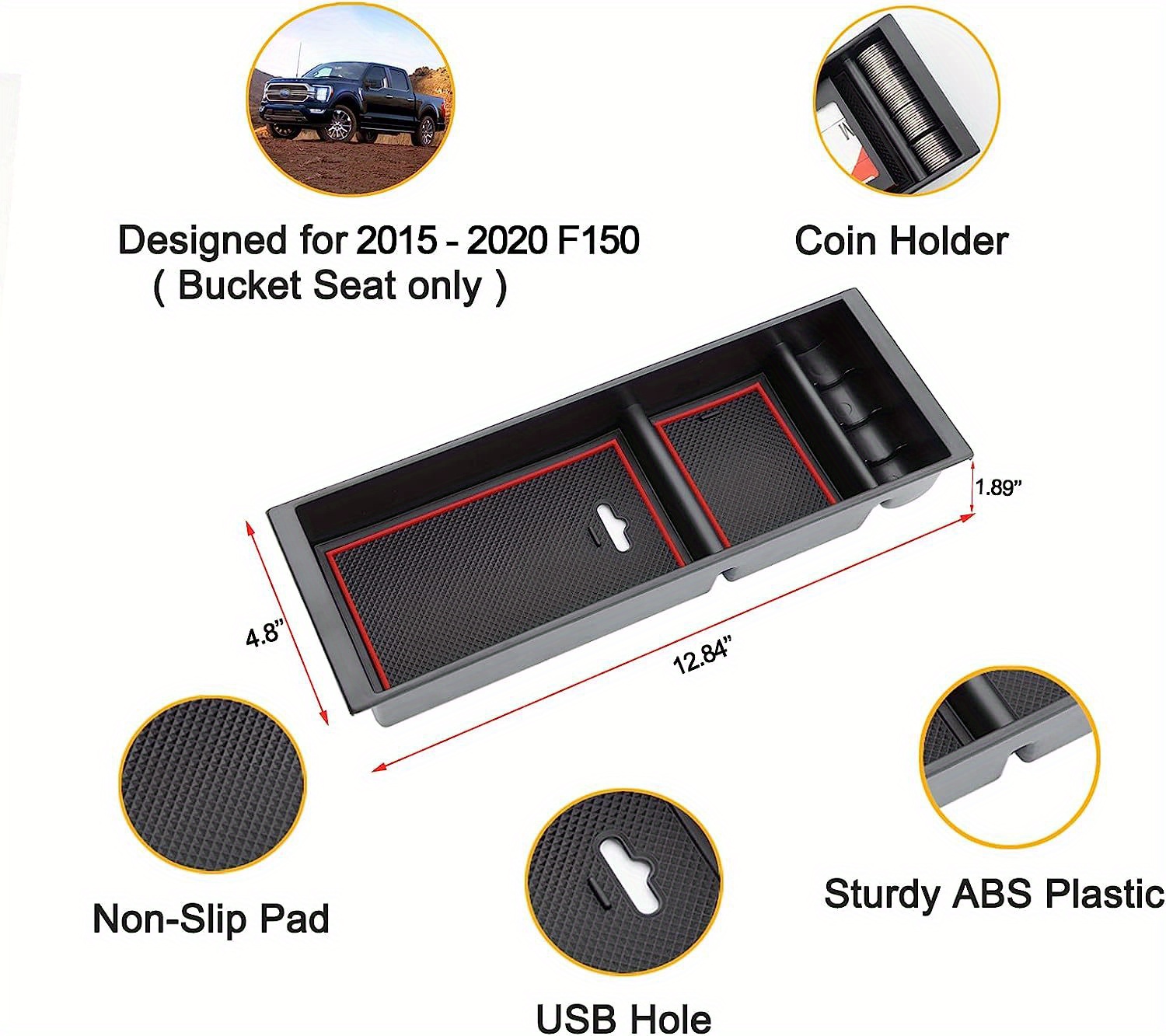 Upgrade Ford F150/f250/f350/expedition Center Console Temu