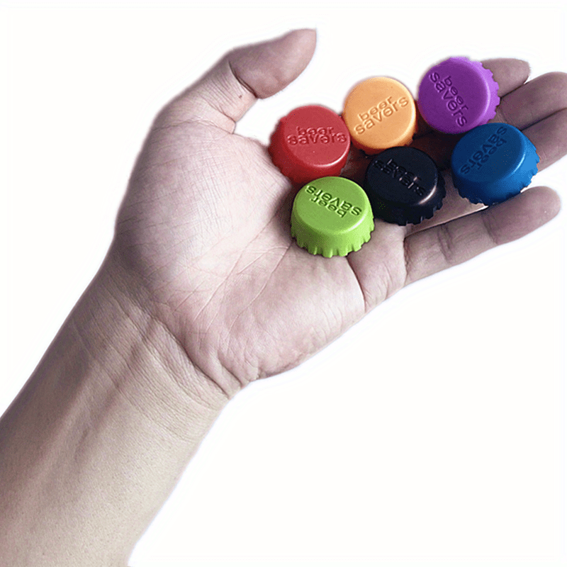 Pack of 5Assorted Colors Silicone Reusable Wine Bottle Caps/Beer Sealer  Cover 