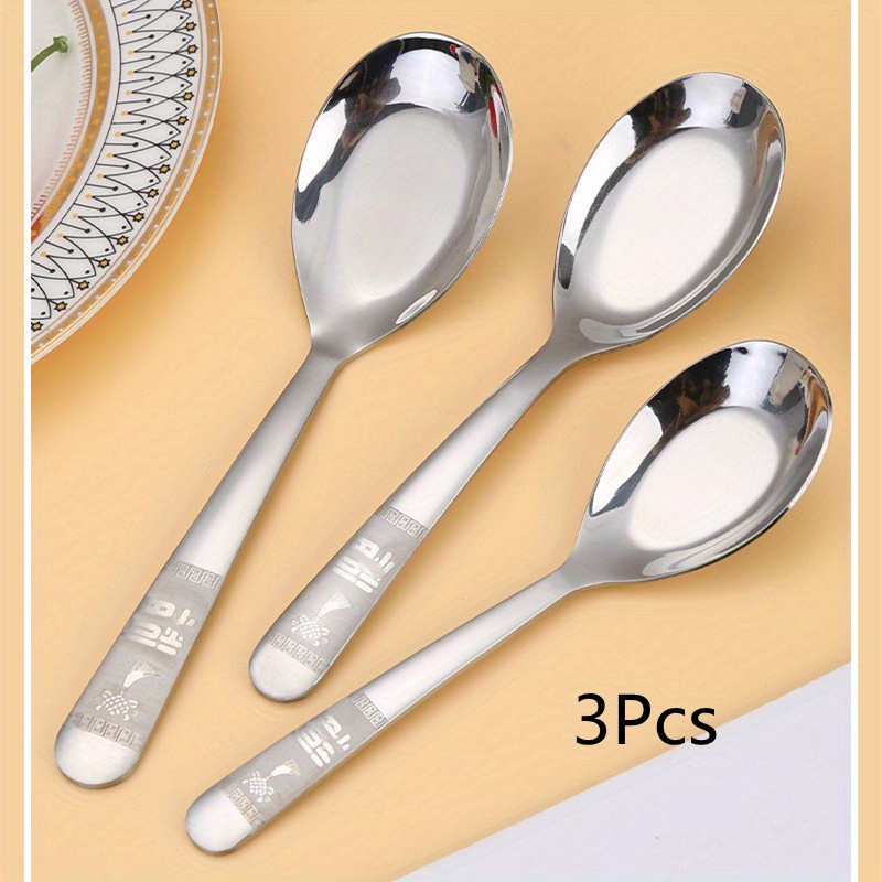304 Stainless Steel Tablespoon Square Head Flat Bottom Dining