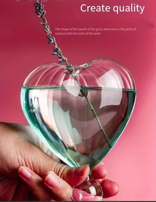 Clear Glass Straw with Red Heart