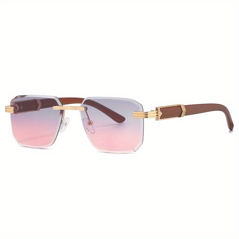 Square Rimless Sunglasses Gradient UV400 Sun Shades