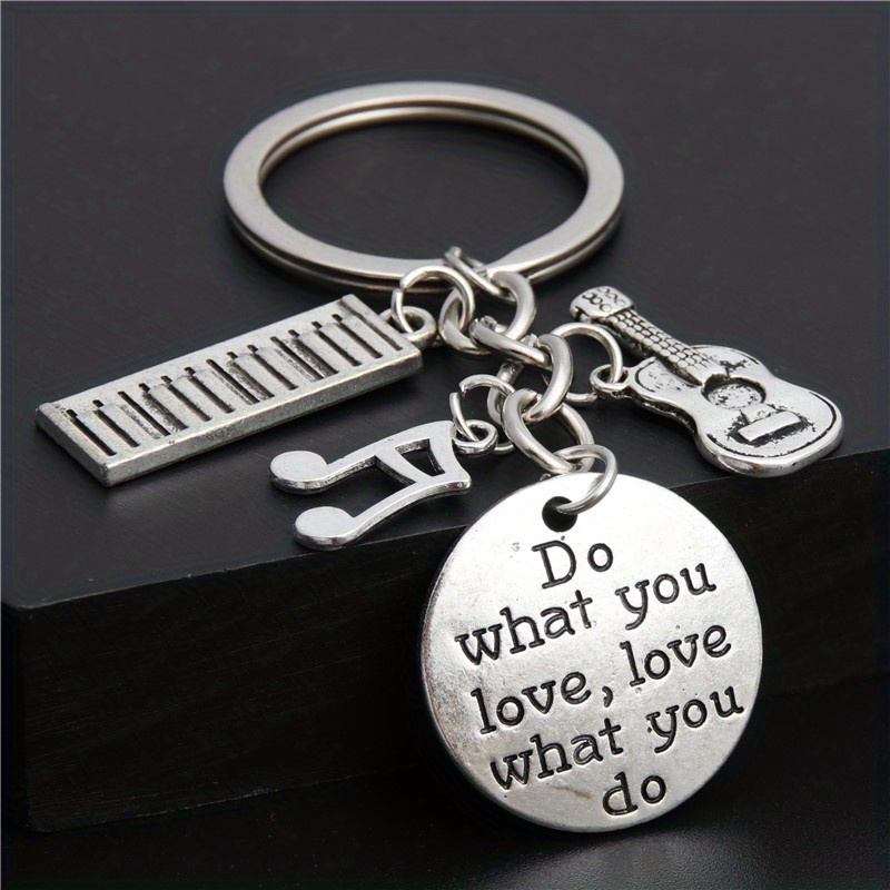 1pc Keyboard Note Guitar Key Chains