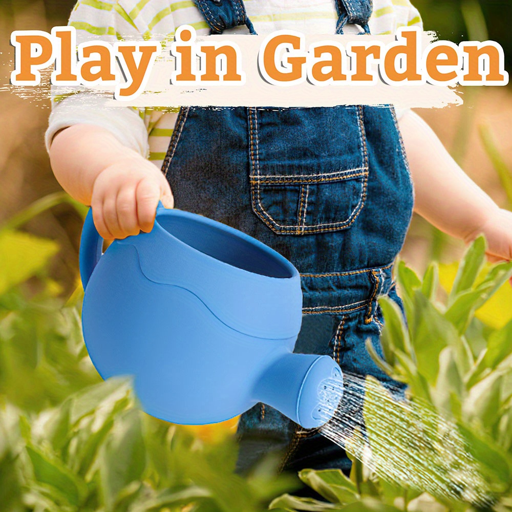 silicone watering can toys bpa free lightweight with handle easy to   for toddler   bathing beach and garden play sprinkler toy to play with beach gardening toys safe and fun water play toys for kids enjoy childrens summer details 1