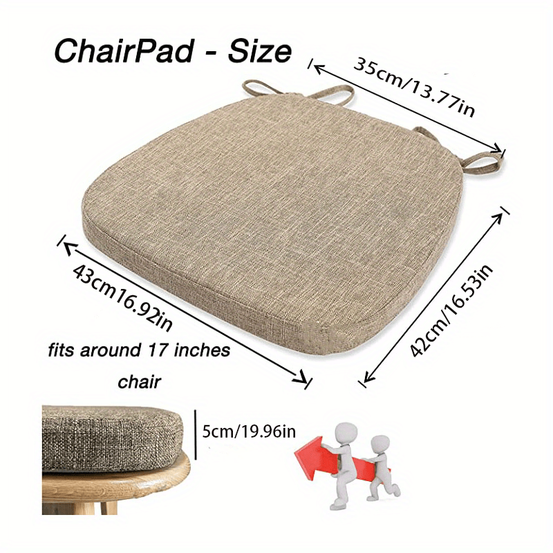 Chair Cushion With Ties For Dining Chairs - Memory Foam Non Slip Kitchen Chair  Pad And Dining Seat Cushion With Machine Washable Cover [ ] (red, 1) - Temu  United Arab Emirates