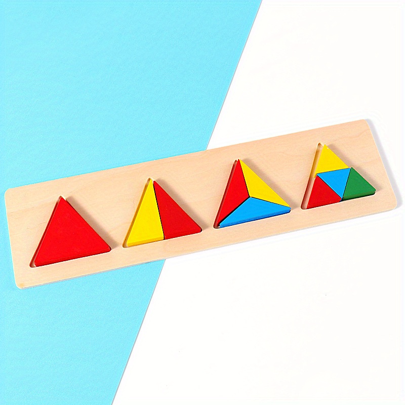 Montessori lógica puzzlezs cor forma brinquedos geométrico tangram sombra  combinando pensando jogos matemática brinquedos educativos para