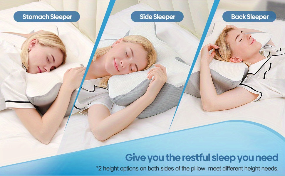 Stabilize Support Memory Foam Pillows For Sleeping - Temu