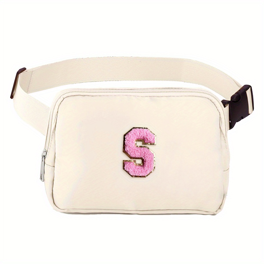 Casual Trend Letters Printing Waist Bag Women Wide Belt Bags Large