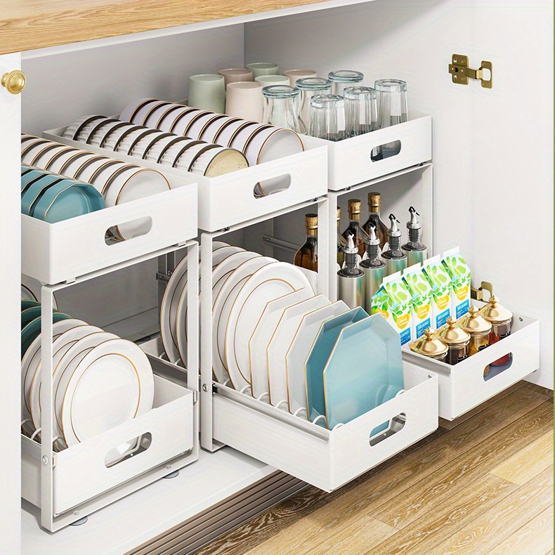 Dish Storage Rack, Kitchen Serving Plate Storage Box, Cabinet