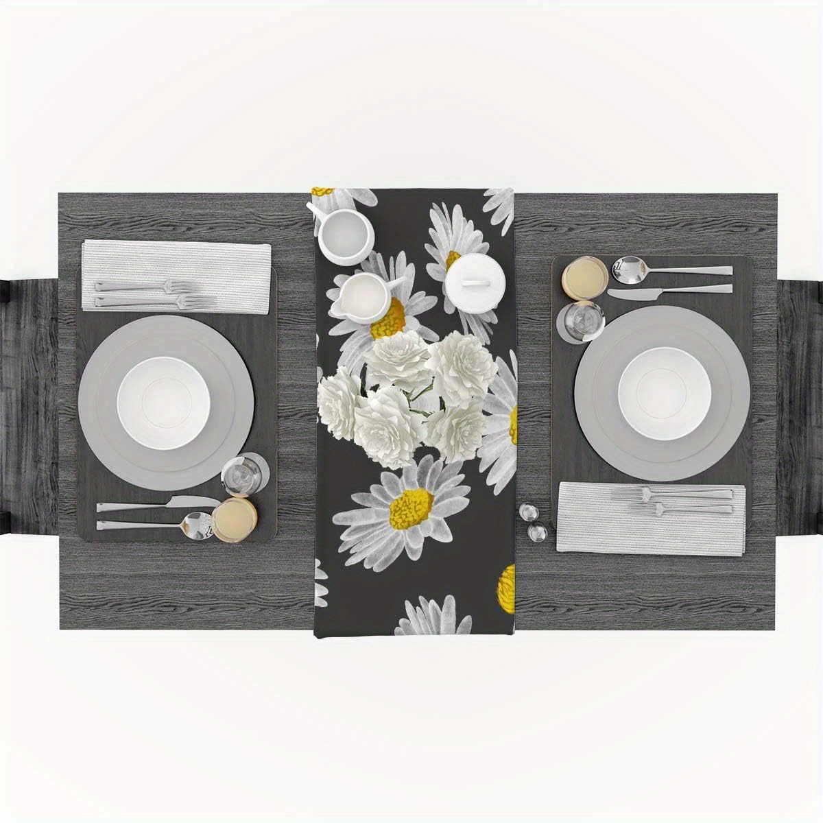 Daisy Flowers Table Runner Table Runners, For Dining Table Farmhouse