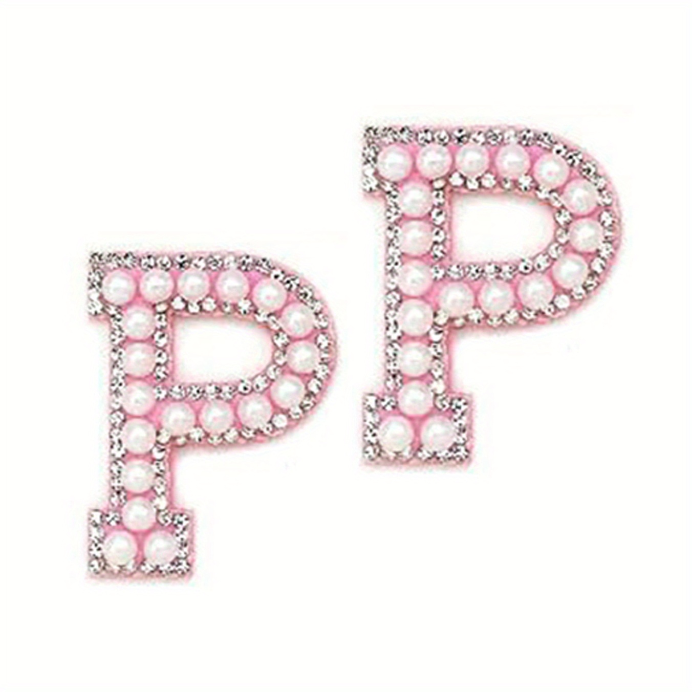 Iron on Alphabet Pearl Rhinestone Letters with and AB Rhinestone white –  Fifi's Craft