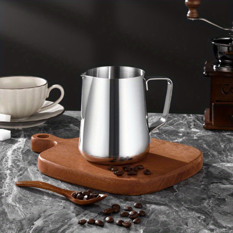 Stainless Steel Coffee Jacquard Cup With Scale Pointed Nose - Temu