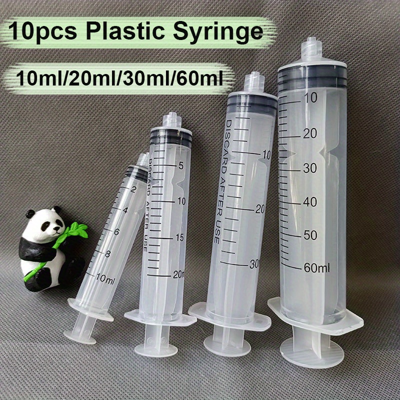 Jeringa grande de 60 ml, jeringa de plástico reutilizable para