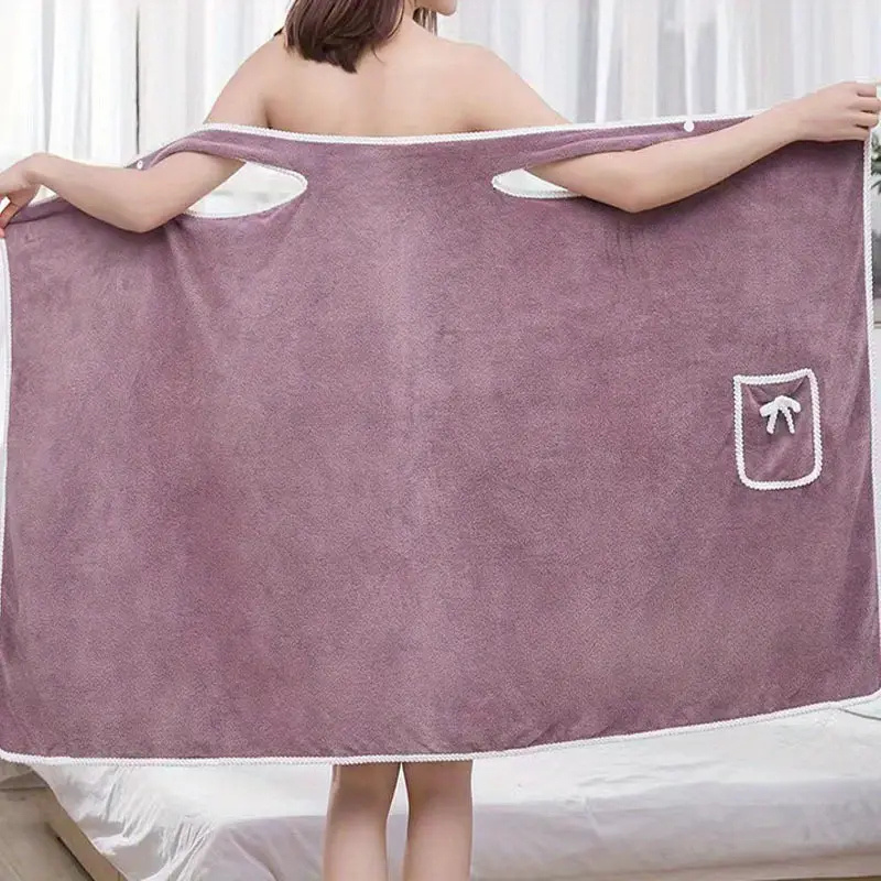 1 pieza de toalla de baño grande rectangular de fibra de poliéster rosa,  33,84 * 67,3 pulgadas, adulto doméstico masculino y femenino, toalla de baño  para niños, secado rápido y absorción de