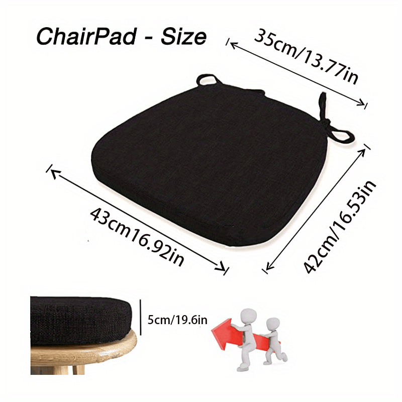 Breathable Dining Chair Cushion With Straps Soft And - Temu