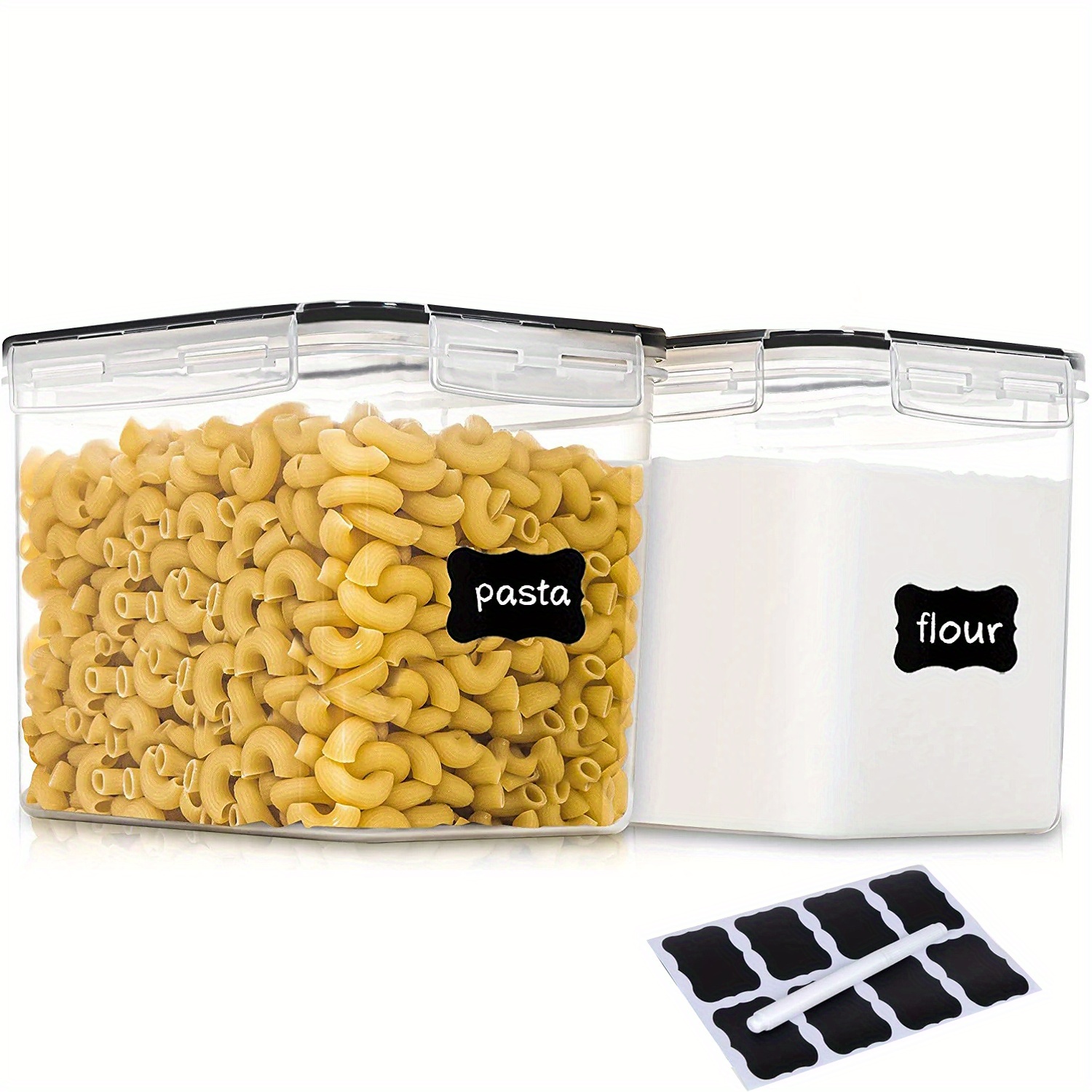 3PCS Medium Food Storage Containers with Lids Airtight BPA Plastic Canisters