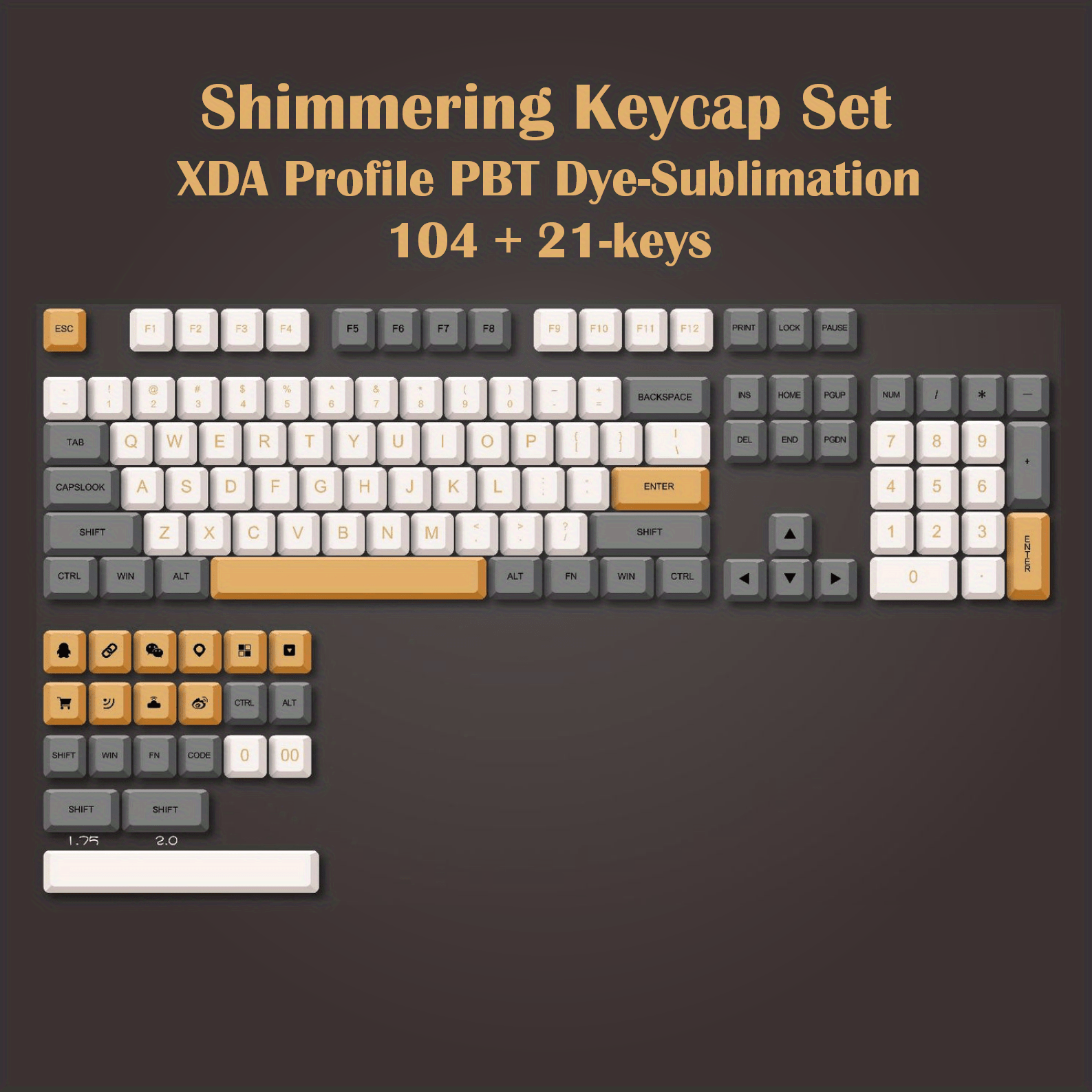 Melgeek Shimmer - PBT Keycap Set - XDA Profile - 125 Keycaps