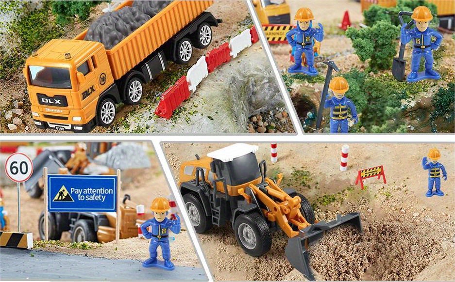 Fiambrera Mepal sitio de construcción excavadora camión construcción grúa  tractor con inserto de fruta niña niño niños escuela de jardín de infantes  -  México