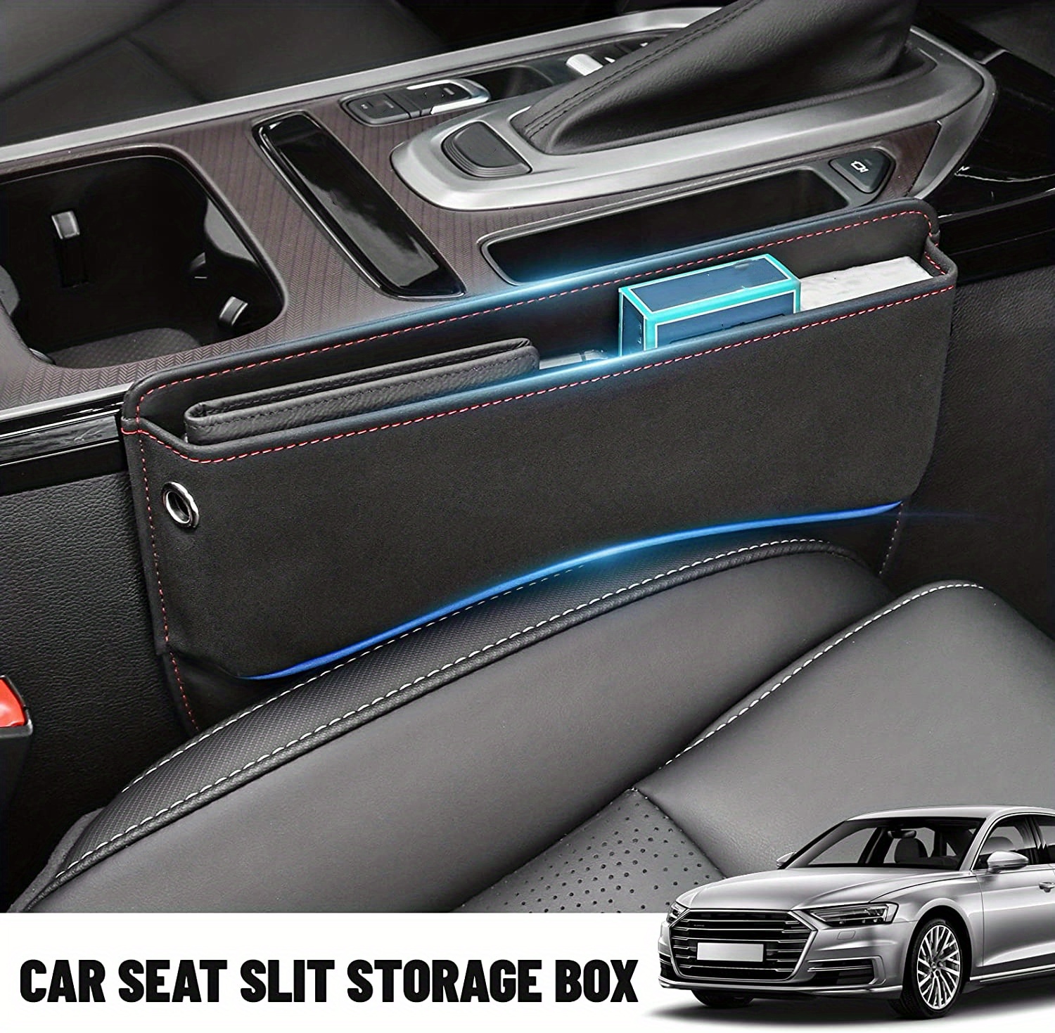 Ikohbadg Car Seat Gap Filler Organizer, Universal Storage Pocket