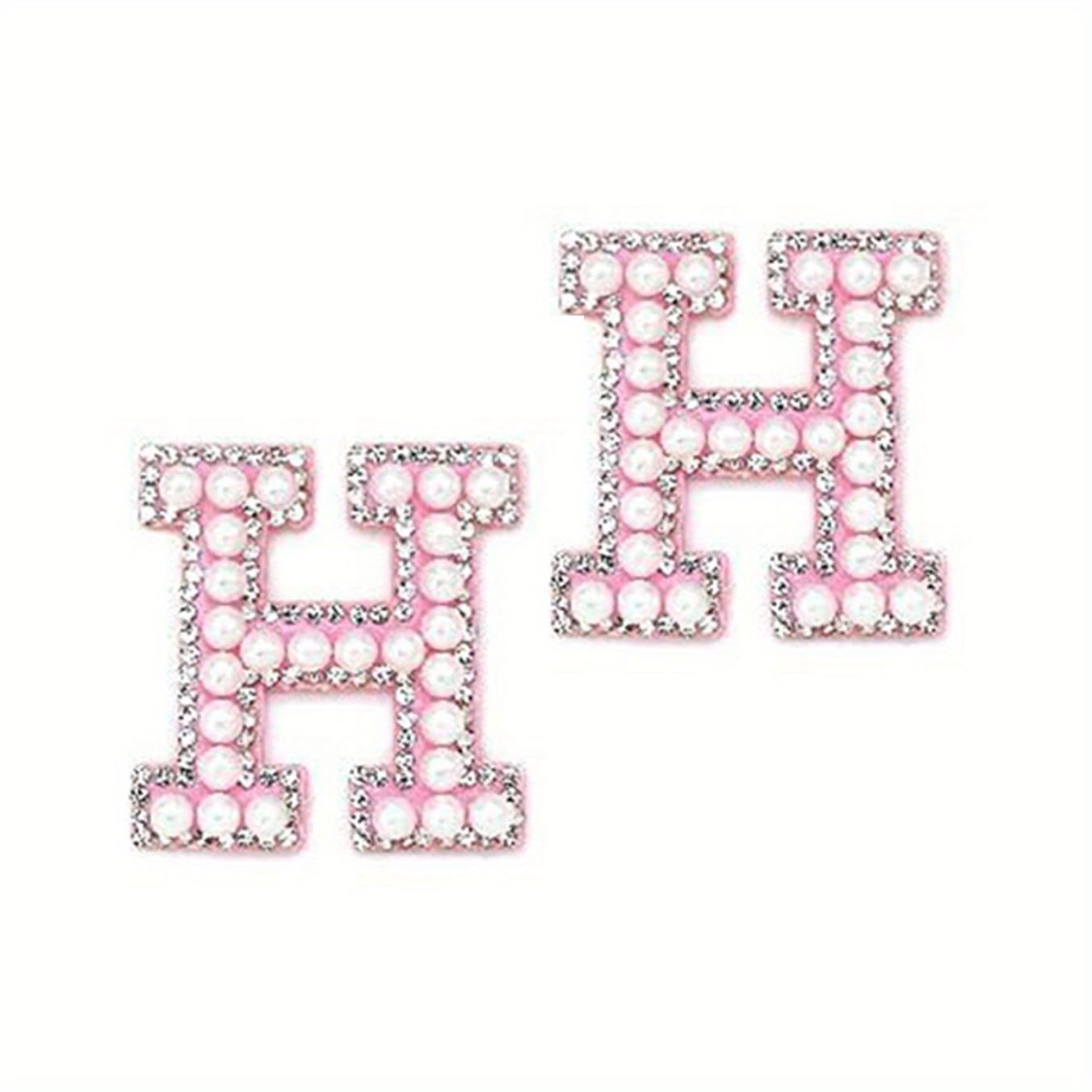 Rhinestone Iron on Patches 26 Letters A z White Faux Pearl - Temu