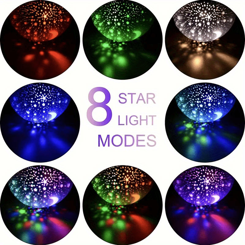Star Projector Night Light Adjustable Colors Energy Saving - Temu