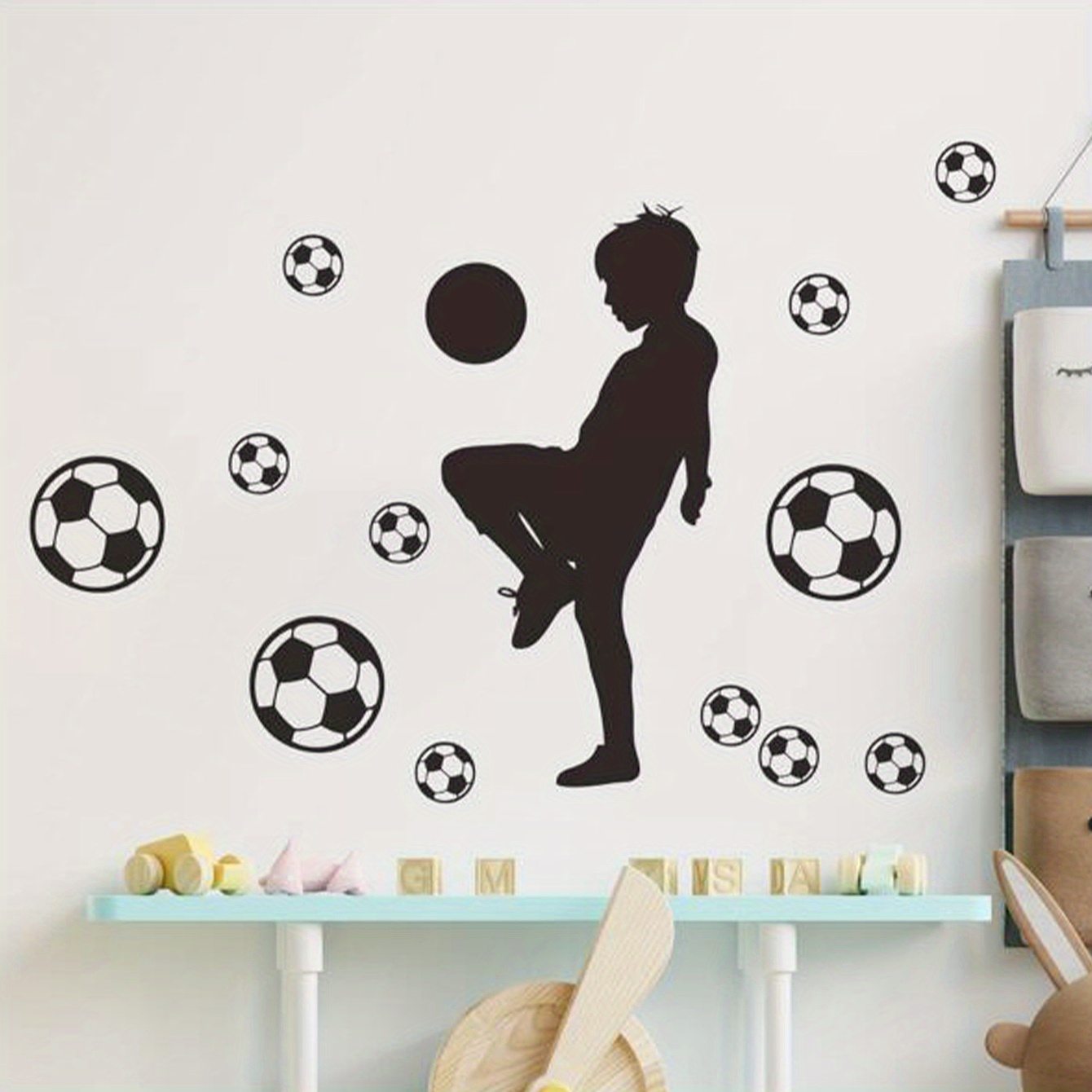 Sports Wall Stickers Kicking Football Removable Waterproof - Temu