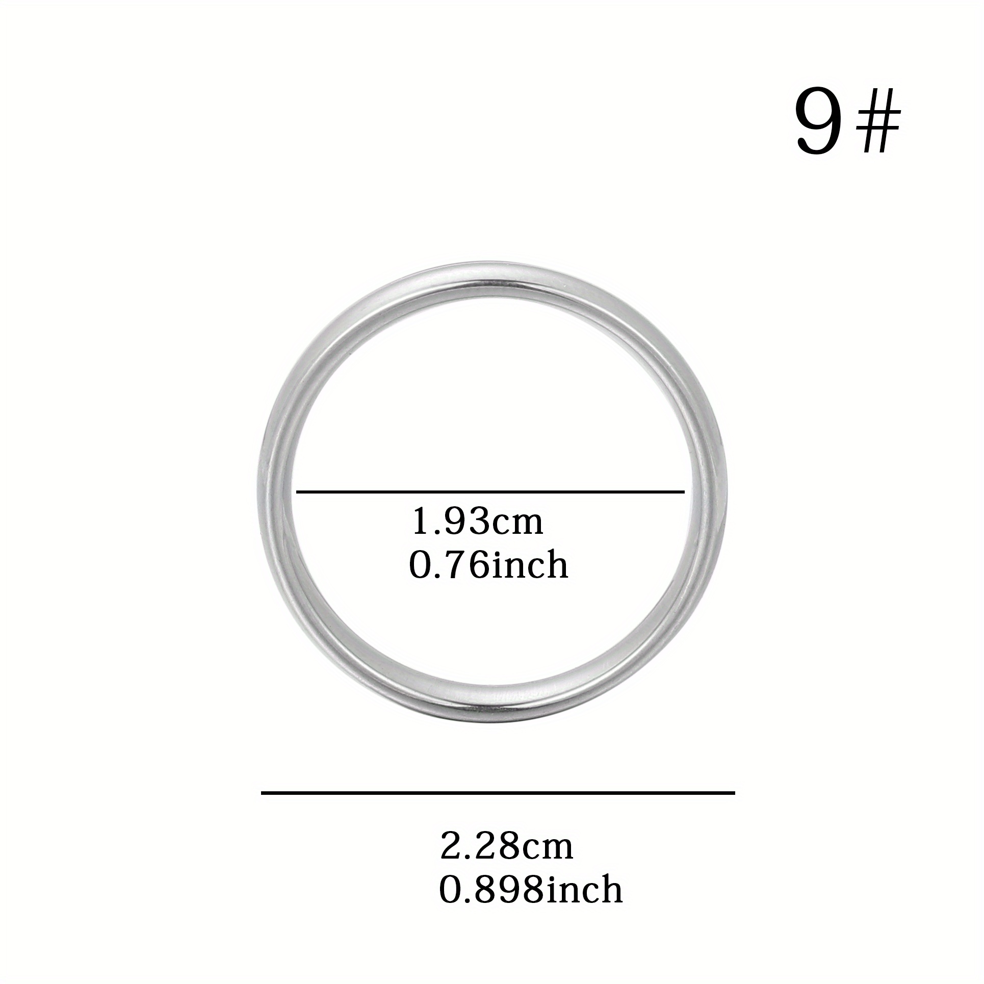 Titanium Steel Ring Non Fading Solid Ring 4 Sizes