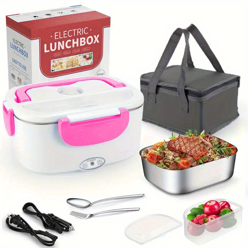 1.5L Electric Heating Lunch Box for Car Home Portable Food Warmer Food  Heater