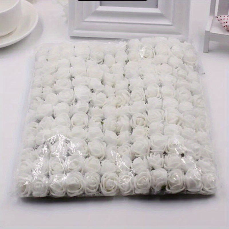 Mini Fake Rose Pe Rose Flower Heads Artificial Flowers Roses - Temu