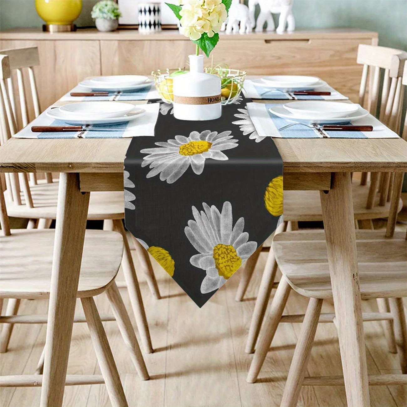 Daisy Flowers Table Runner Table Runners, For Dining Table Farmhouse ...