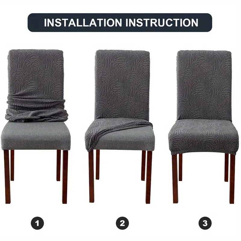 2pcs set dining chair slipcovers stretch chair covers removable washable chair protector for dining room office living room kitchen home decor details 6