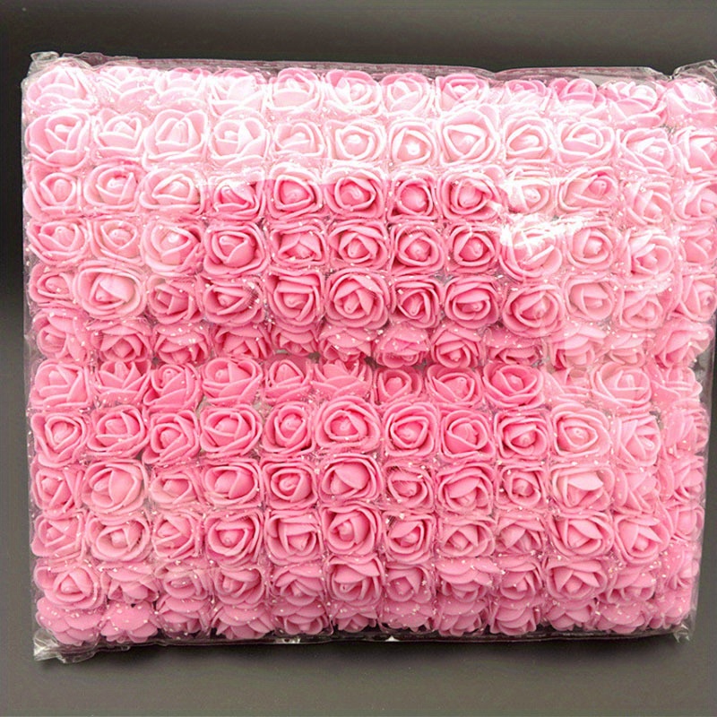 Mini Fake Rose Pe Rose Flower Heads Artificial Flowers Roses - Temu