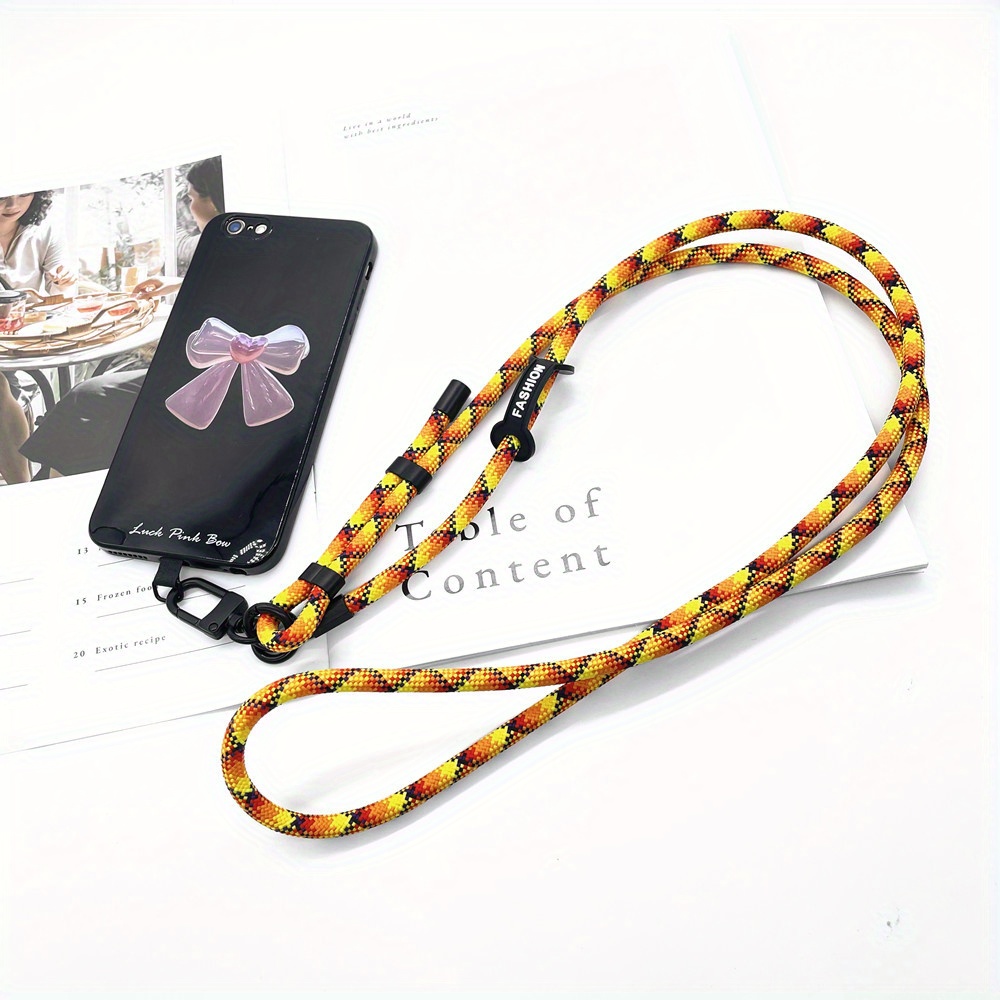 Sidaley Cordón de teléfono móvil Universal ajustable desmontable portátil  cuerda para colgar en el cuello con gancho accesorio de correa de Teléfono  y Comunicación tipo 3