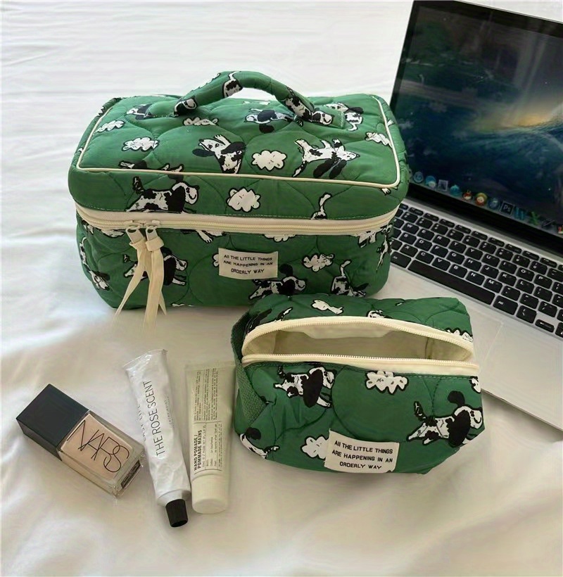 Cartoon Cute Toiletry Bag For Women, Travel Portable Makeup Pouch With  Handle, Adorable Roomy Cosmetic Accessories Organizer For Girls