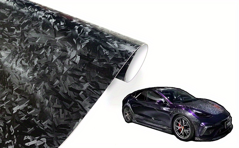 300x30cm Premium Film de Voiture Noir Mat Protection Carbone Vinyle  Étiquette