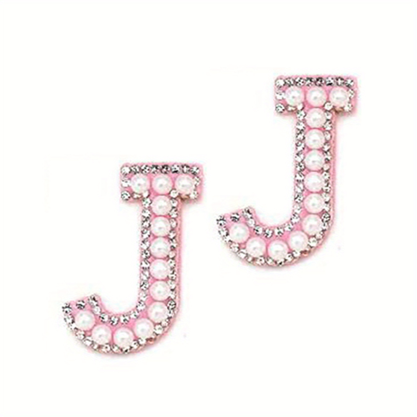 Pink Pearl & Rhinestone Patch Letters – Dukes Designs & Creations
