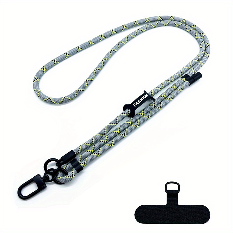 7mm Mobile Phone Anti-lost Rope, Adjustable Mobile Phone Lanyard, Multi-functional Messenger Strap, Outdoor Mobile Phone Hanging Neck Rope Clip