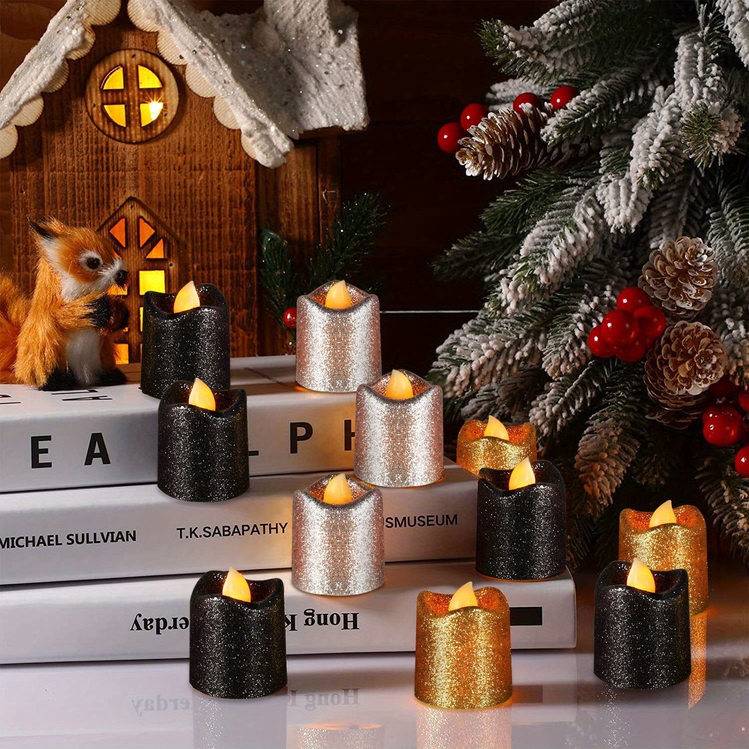 Flickering Flameless Candles 5 Colours Led Tea Lights For Temu