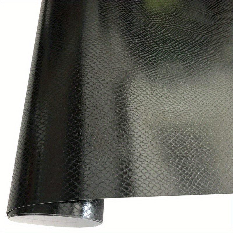 Black Snake Skin Leather Wrap Self Adhesive Vinyl Car Wrap Temu