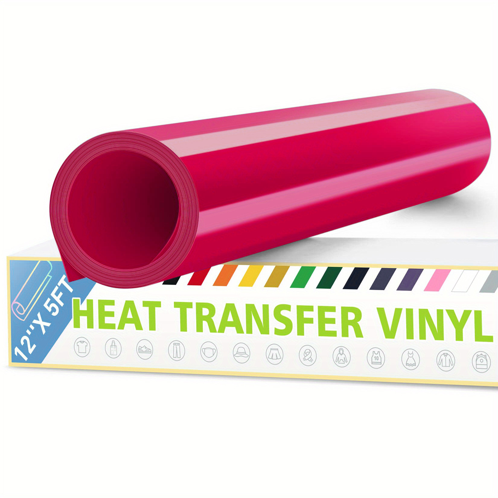 HTVRONT HTV Heat Transfer Vinyl-12 x 3FT Rose Gold HTV Vinyl