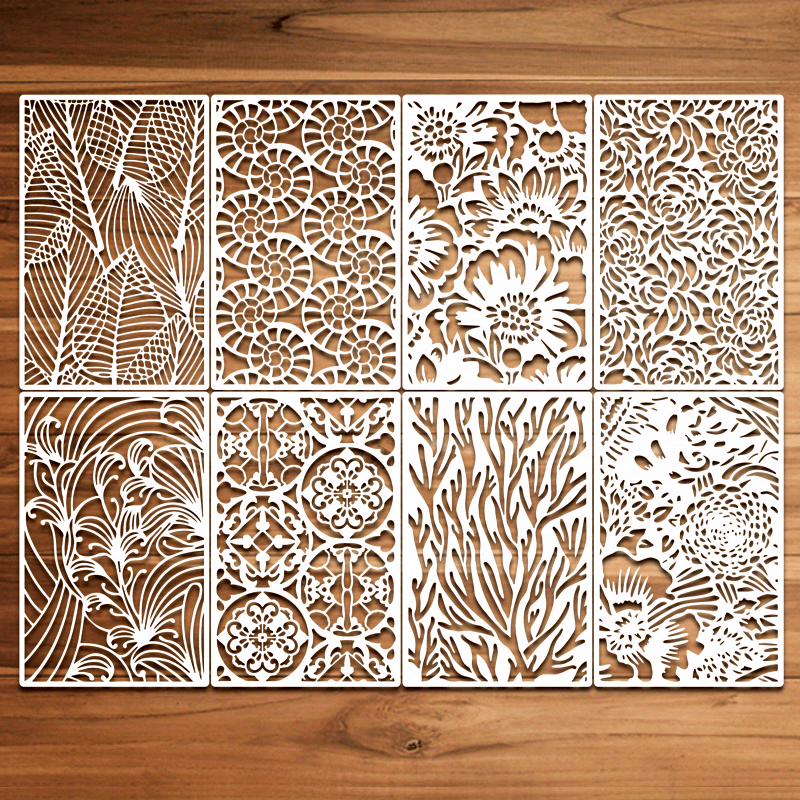 Stencil A4 29 X 21 Cm, Motivo: Piuma Di Pavone, Riutilizzabile, Per Dipingere Su Legno, Portico, Porta D'ingresso, Parete, Decorazione Per La Casa - 3
