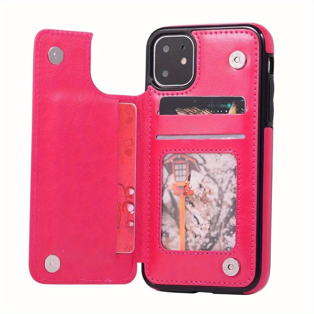 For iPhone 13 14 12 11 Pro Max XR 7 8 6 back Flip Leather Wallet Case